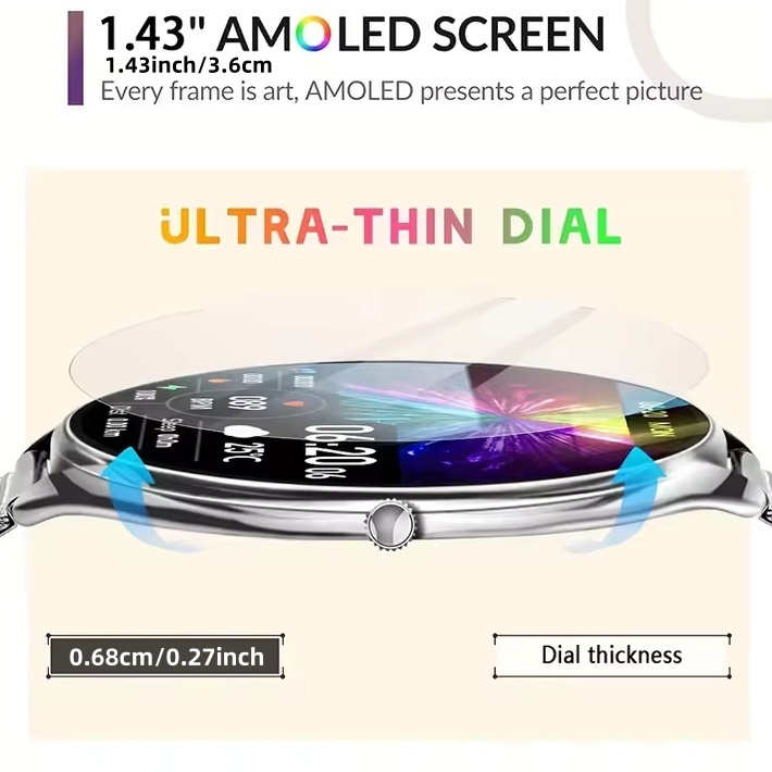 MT55 Smart Watch 1.43 Inch Amo - Outdoor Sport Day review and price